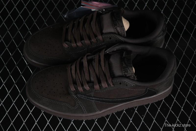 Nike Travis Scott x Air Jordan 1 Low OG AJ1 Reverse Swoosh Sneakers - DM7866-202