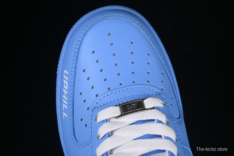 Nike Air Force 1'07 Low Casual Sneakers in Iceland Blue with Full-Length Air Cushion - ZH0316-070