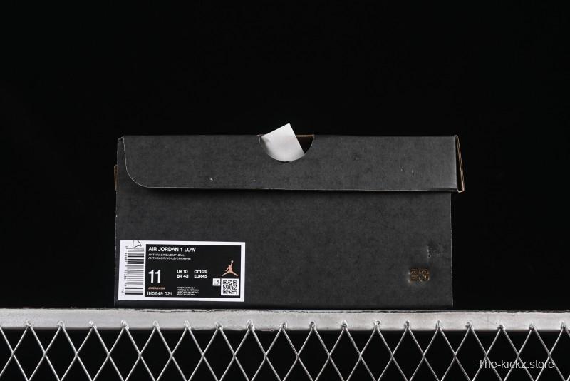 Nike Air Jordan 1 Low AJ1 Retro Casual Sneakers in Black White Grey - IH0649-021