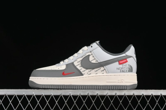 Nike Air Force 1'07 Low The North Face Collaboration Grey Multi-Tone Casual Sneakers - JJ2508-715