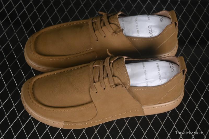 ECCO AT.KOLLEKTIVE Unisex Slip-On Kangaroo Leather Casual Shoes with Norwegian Welt Construction - 63673101002