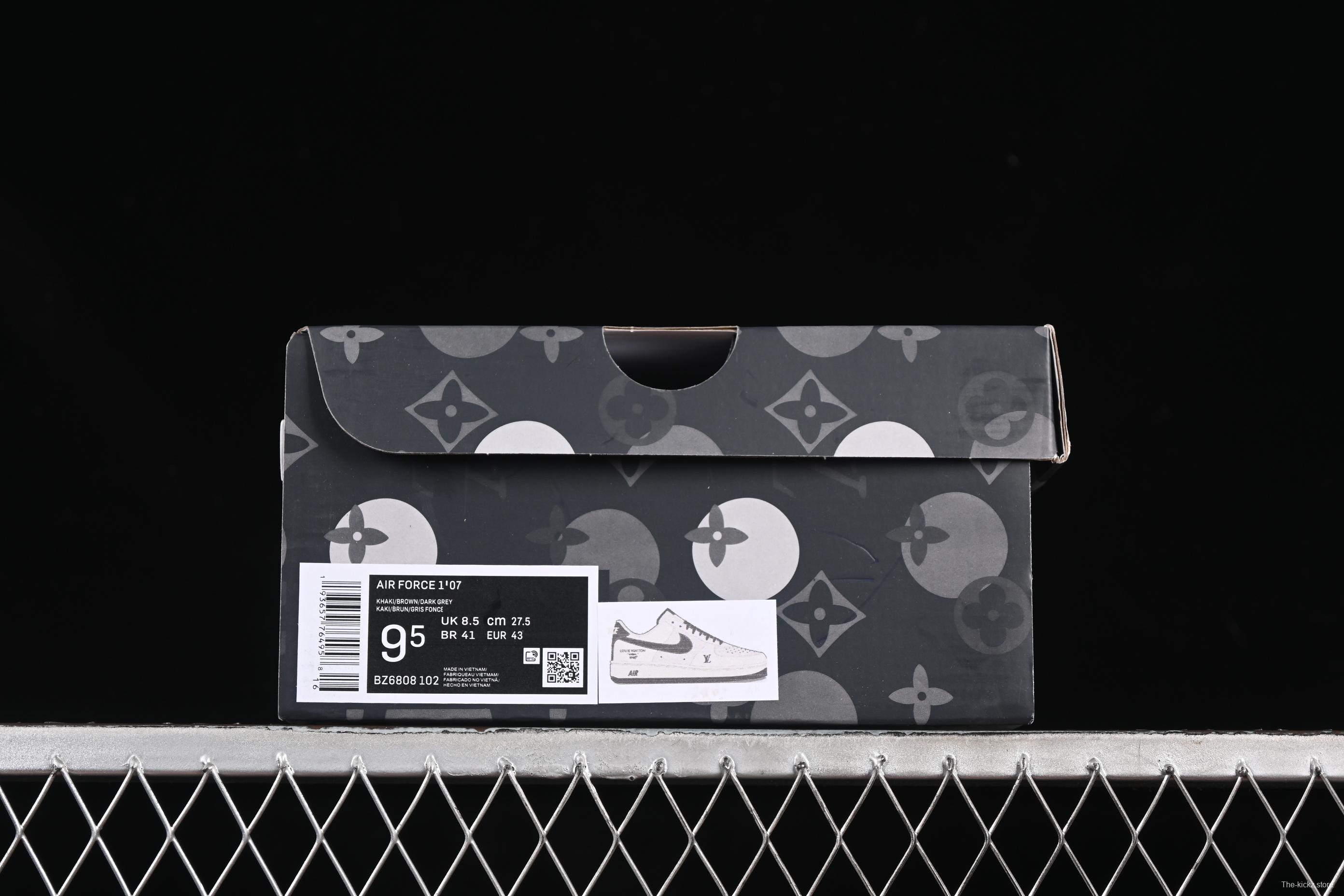 Nike Air Force 1 '07 Low LV Collaboration White Black Casual Sneakers - BZ6808-102