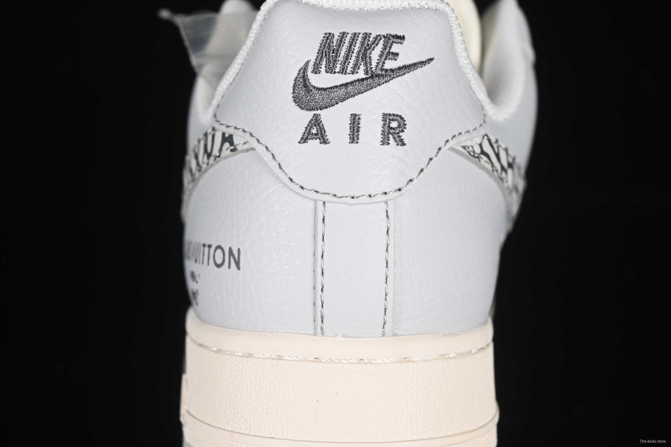 Nike Air Force 1'07 Low LV Collaboration Grey Blue Stone Texture Casual Sneakers - ZH2598-307