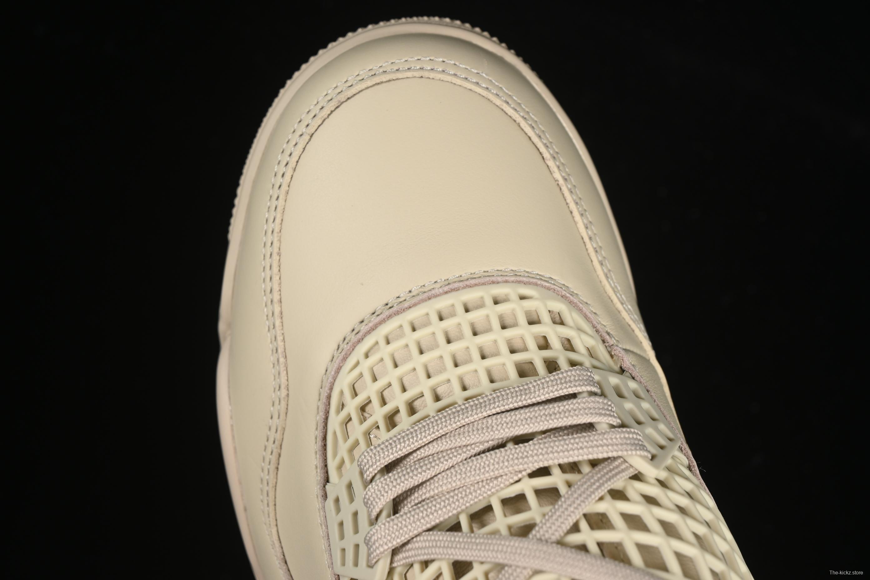 Nike Air Jordan 4 Retro Basketball Shoes in Rattan with NET Design - FN7251-200