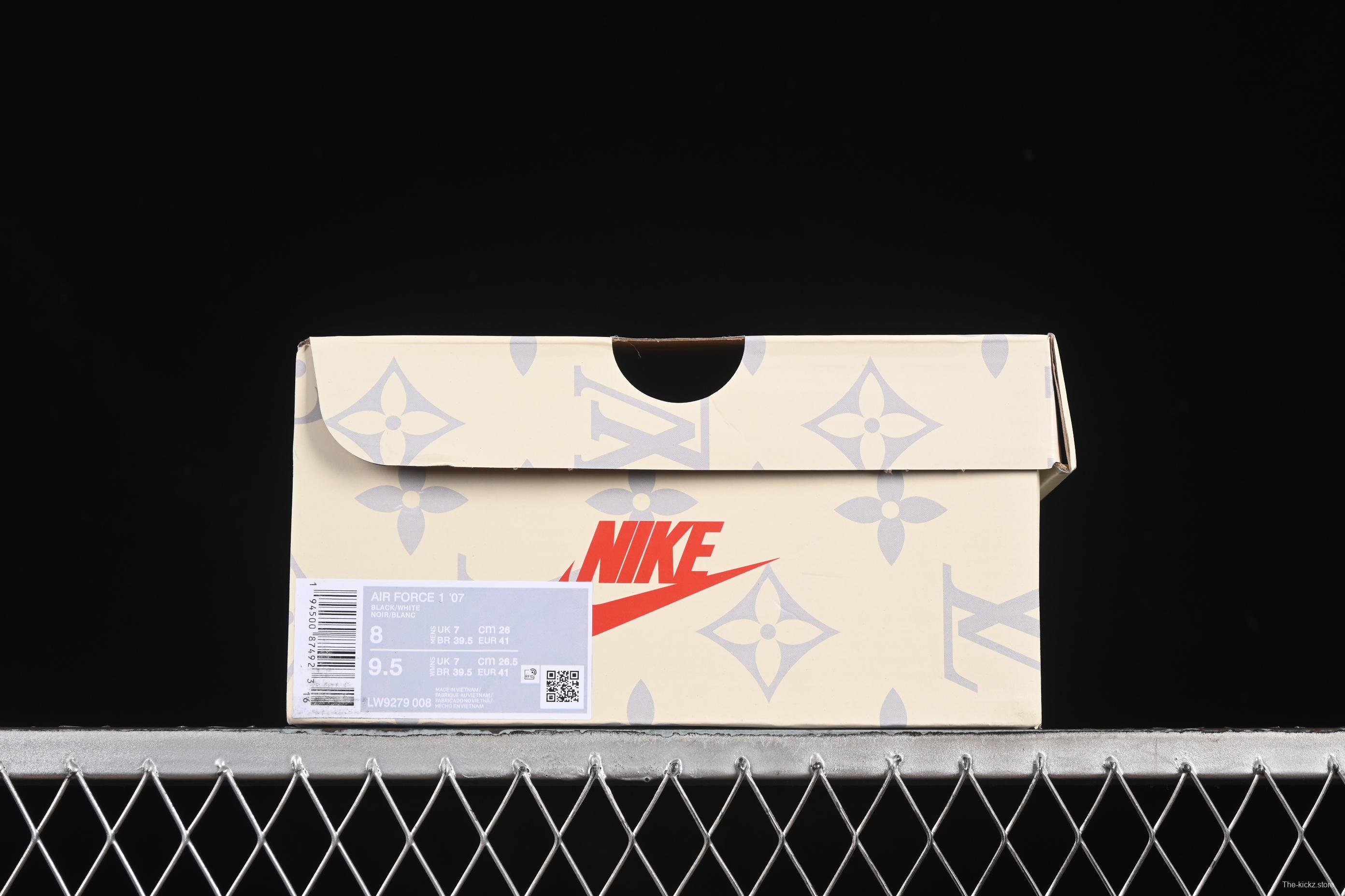 Nike Air Force 1 '07 Low LV Collaboration White Blue Swoosh Casual Sneakers - LW9279-008