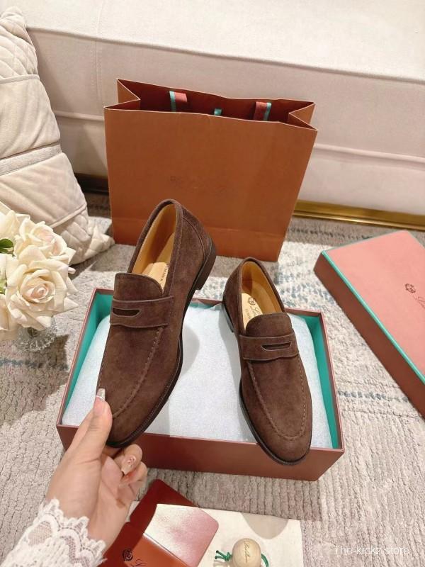 2025 Women LP Brown Suede Loafers LY00320