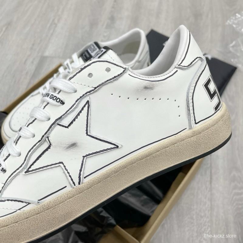 2024 Unisex GGDB White Black Leather Sneakers