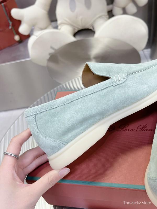 2025 Men LP Light Green Suede Loafers