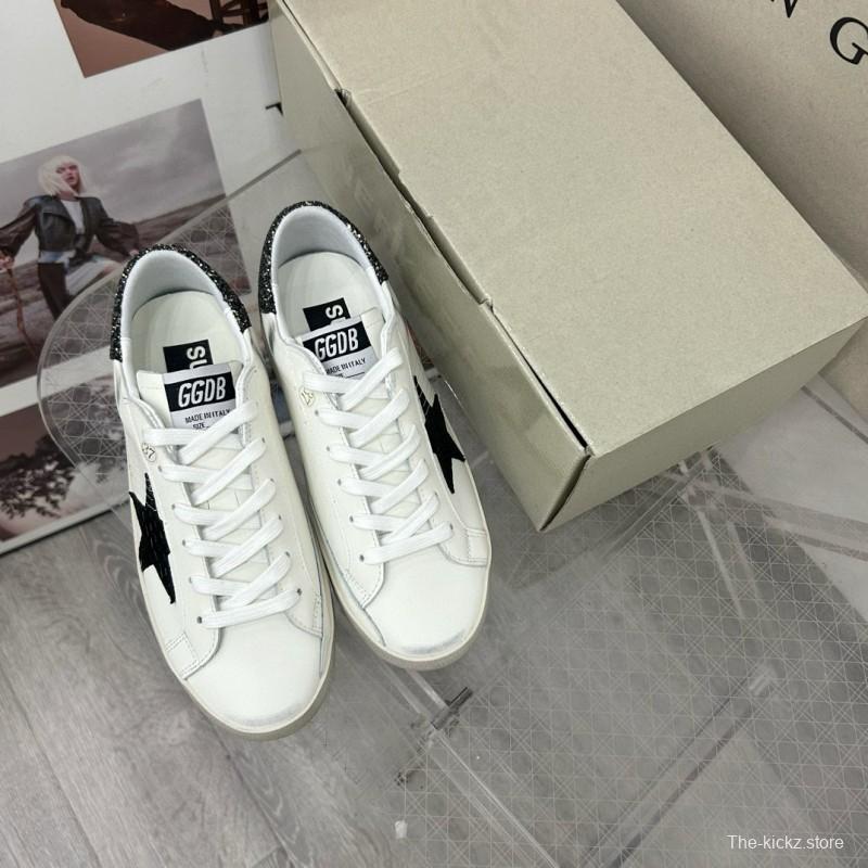 2025 Women GGDB White Black Suede Leather Sneakers MJ00260