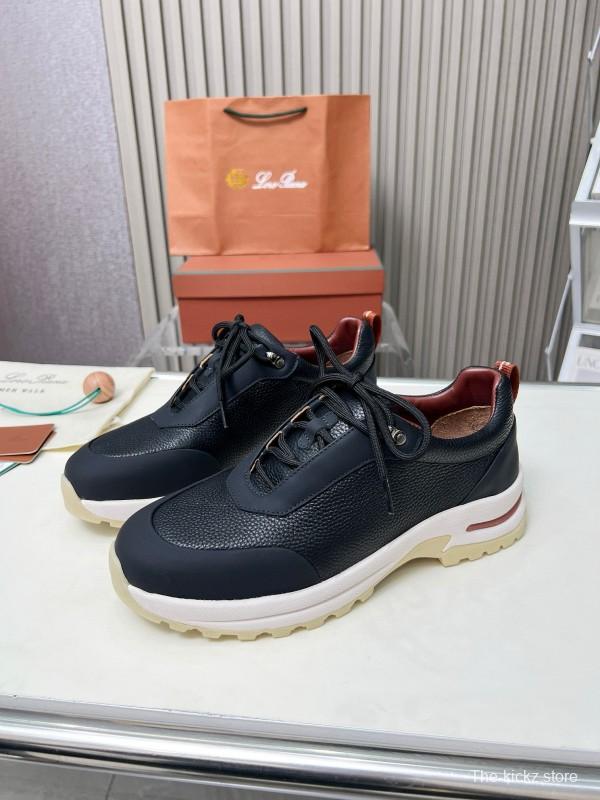 2024 Men Le Parmentier Black Leather Silk Outdoor Casual Hiking Shoes MJ00350