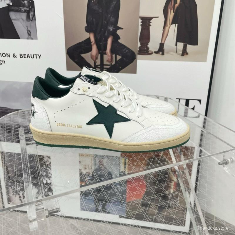 2024 Unisex GGDB White Green Leather Sneakers MJ00260