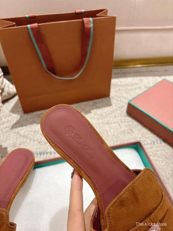 2025 LP Brown Suede Slippers