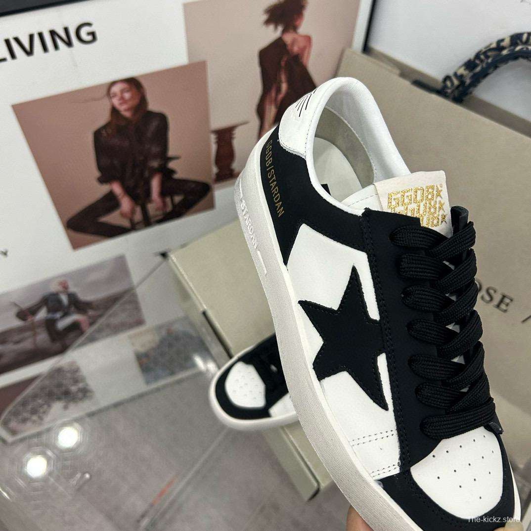 2024 Unisex GGDB Black White Leather Sneakers 