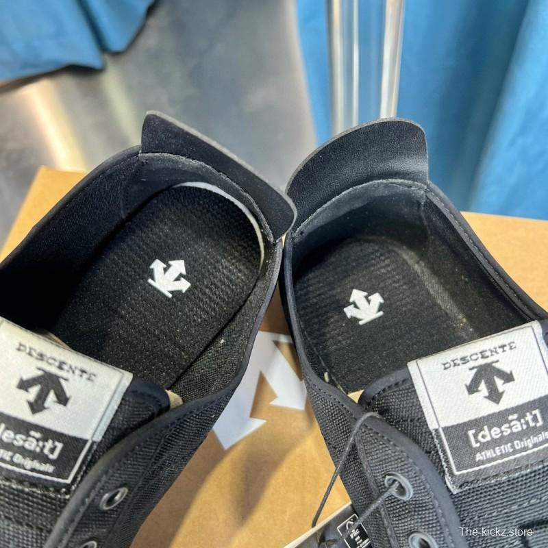 2024 Unisex Descente Black Canvas Plimsolls MJ00280