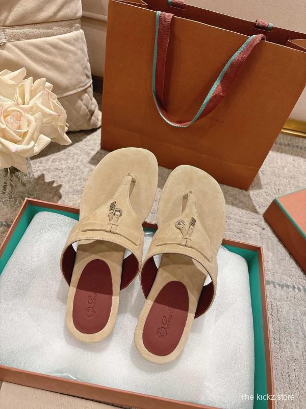 2025 Slippers Le Parmentier Beige Suede Slippers LY00250