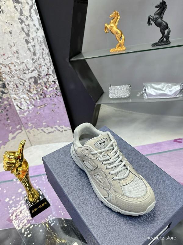 2024 Unisex Dior Stone Island B30 Beige White Mesh Sneakers MJ00330