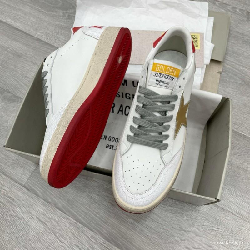 2024 Unisex GGDB White Red Beige Leather Sneakers MJ00260