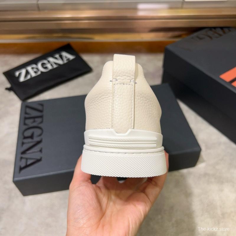 2024 Men ZEGNA White Leather Sneakers MJ00280