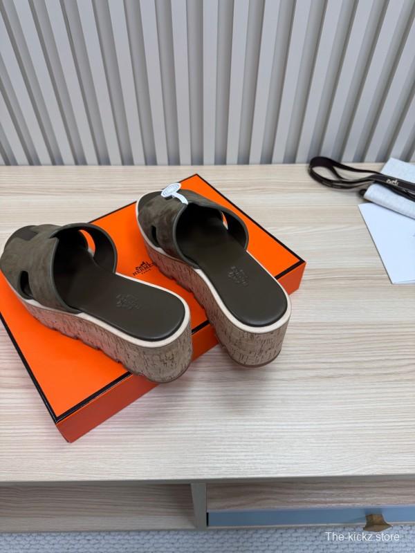 2025 Slippers Hermès Brown Suede Slippers