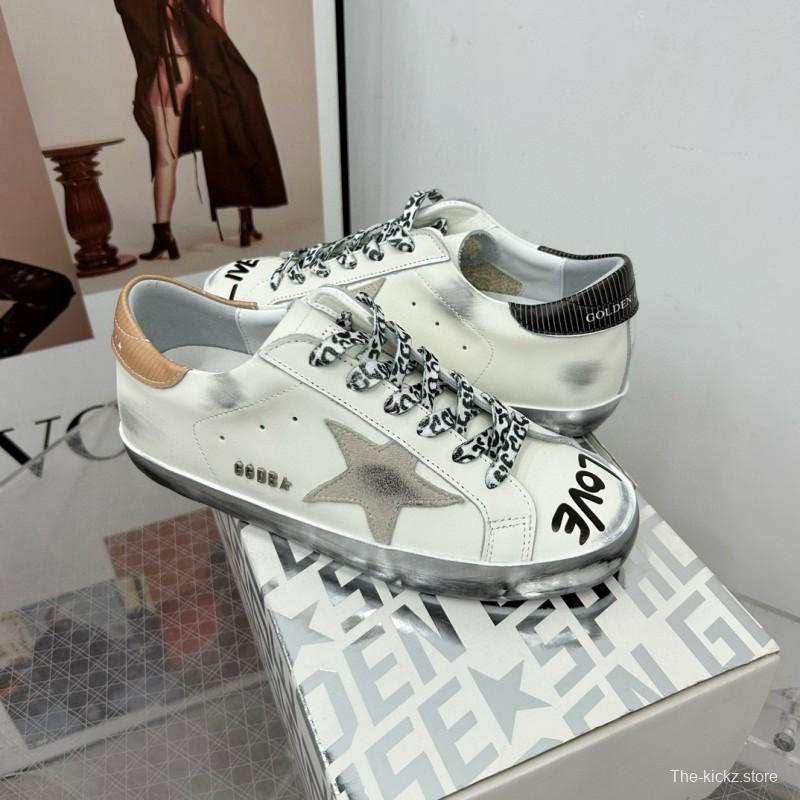 2025 Unisex GGDB White Beige Grey Leather Sneakers SUPER STAR