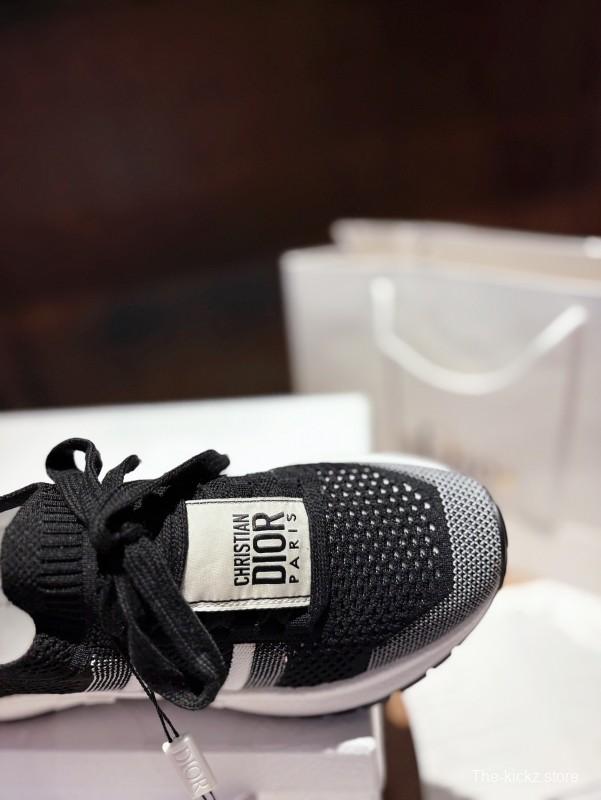 2025 Unisex Dior Black Grey Flyknit Sneaker LY00260