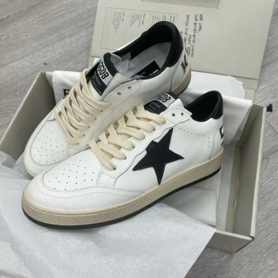 2024 Unisex GGDB White Black Leather Sneakers MJ00260