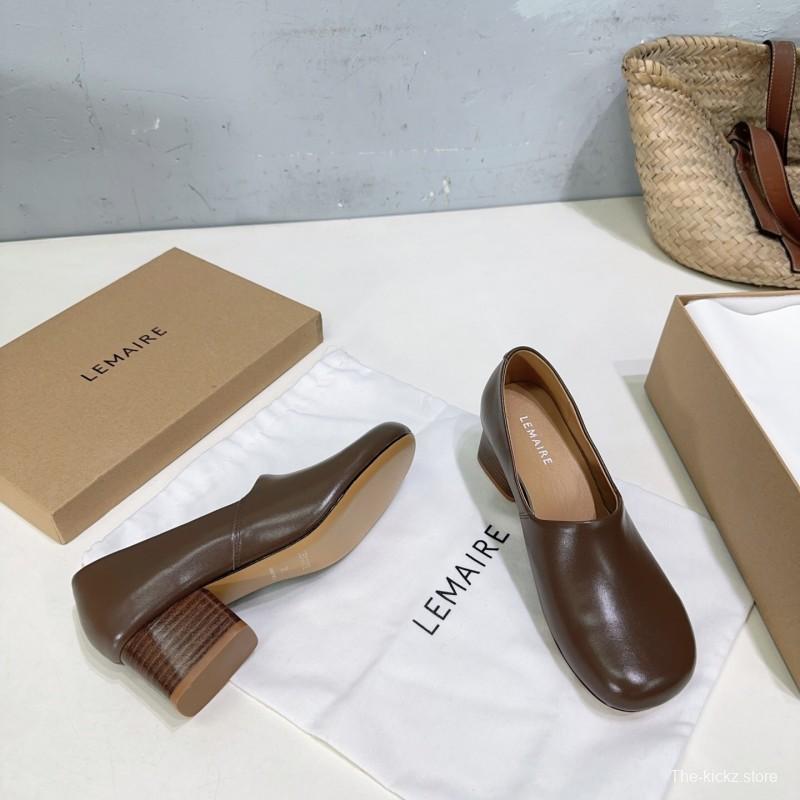 2025 Women Lemaire Brown Leather Loafers
