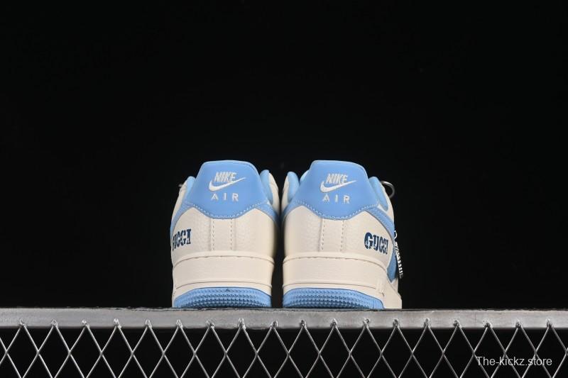Nike Air Force 1 '07 Low Gucci Collaboration Ice Blue Low-Top Casual Sneakers - DF0188-067