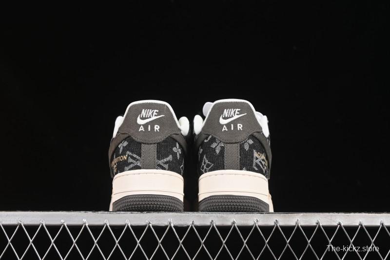 Nike Air Force 1 '07 Low LV Collaboration Black Gold Casual Sneakers - JJ2508-703