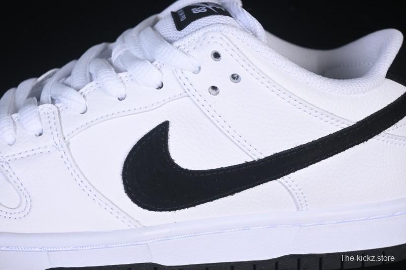 Nike SB Dunk Low Classic White Black Low-Top Casual Skate Shoes HF3704-100