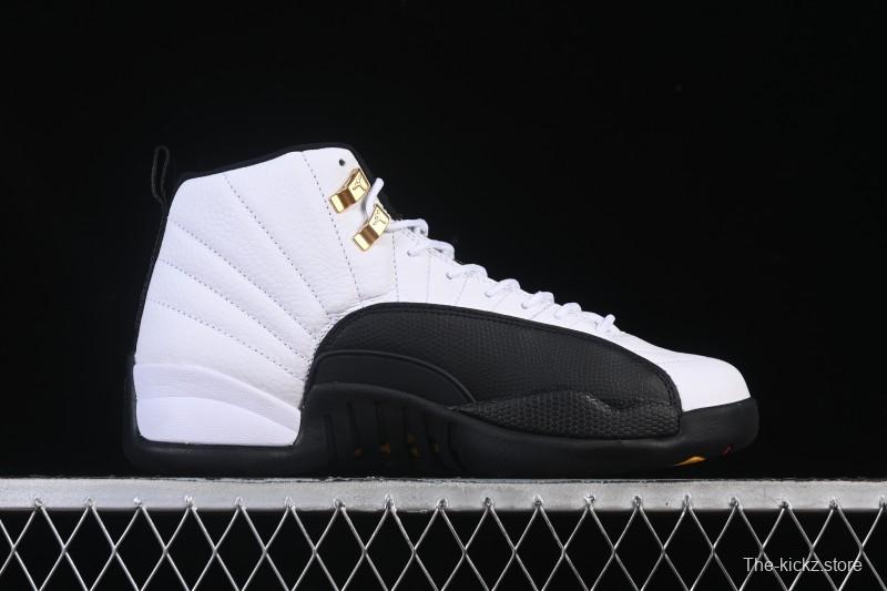 Nike Air Jordan 12 Retro Taxi Gold Buckle Basketball Shoes - CT8013-117