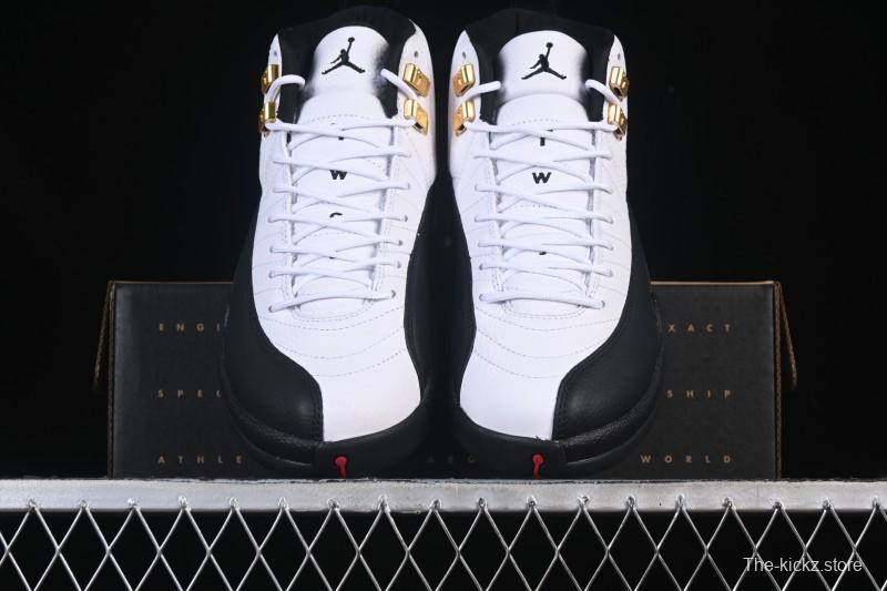 Nike Air Jordan 12 Retro Taxi Gold Buckle Basketball Shoes - CT8013-117