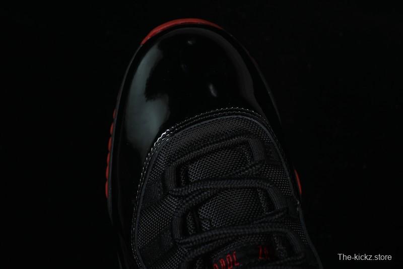 Nike Air Jordan 11 Retro Black Red Basketball Shoes - 378037-326