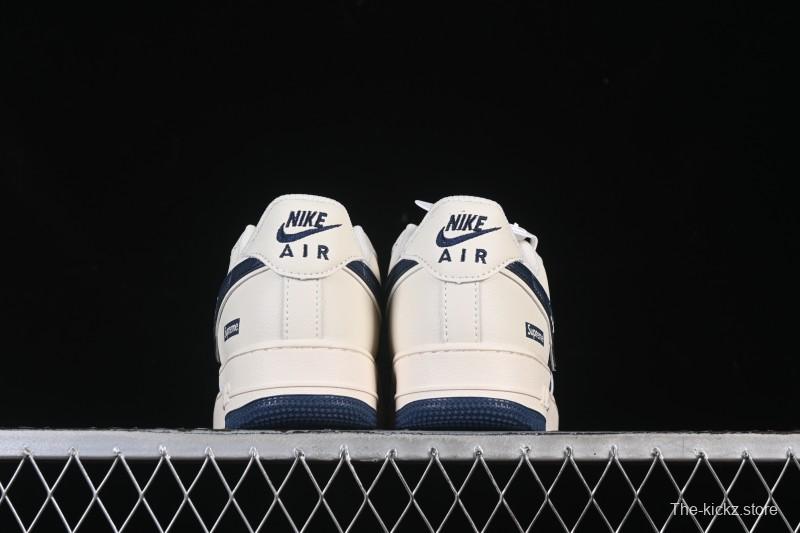 Nike Air Force 1'07 Low Supreme Co-branded Ripple Beige Blue Casual Skate Shoes - XY2025-001