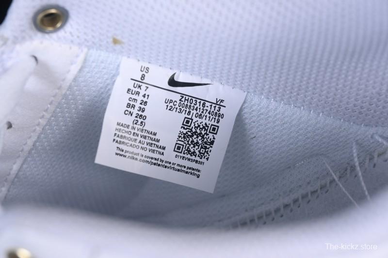 Nike Air Force 1'07 Low Four Hook Black White Casual Sneakers - ZH0316-113