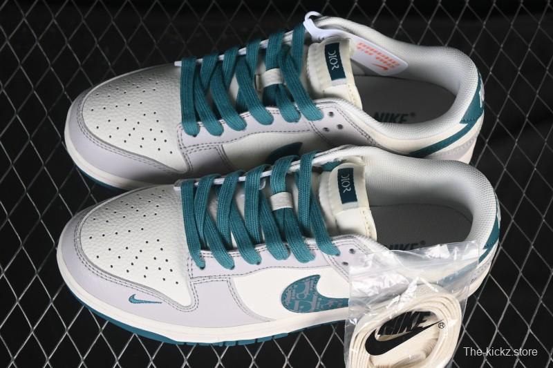 Nike SB Dunk Low Dior Collaboration White Gray Anniversary High-End Custom Low-Top Casual Skate Shoes ZH2588-277