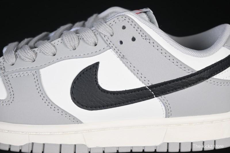 Nike SB Dunk Low White Black Grey Low-Top Casual Skate Shoes - IB3079-101