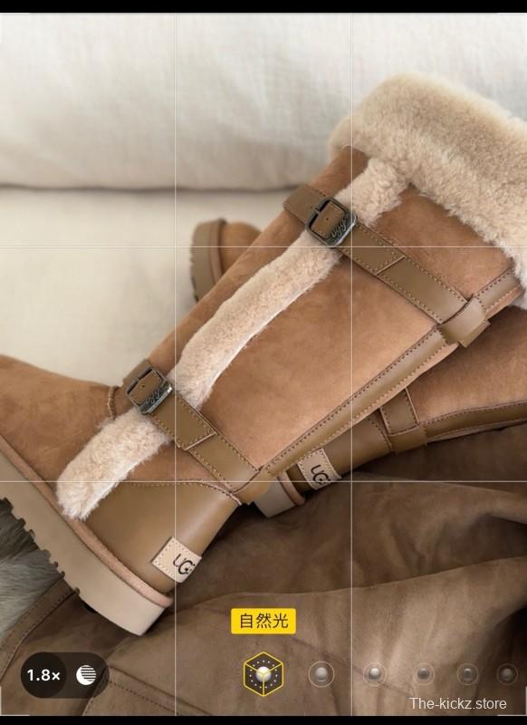 Adidas Curly Fur Thick Sole Little Knight Boots - AS00460