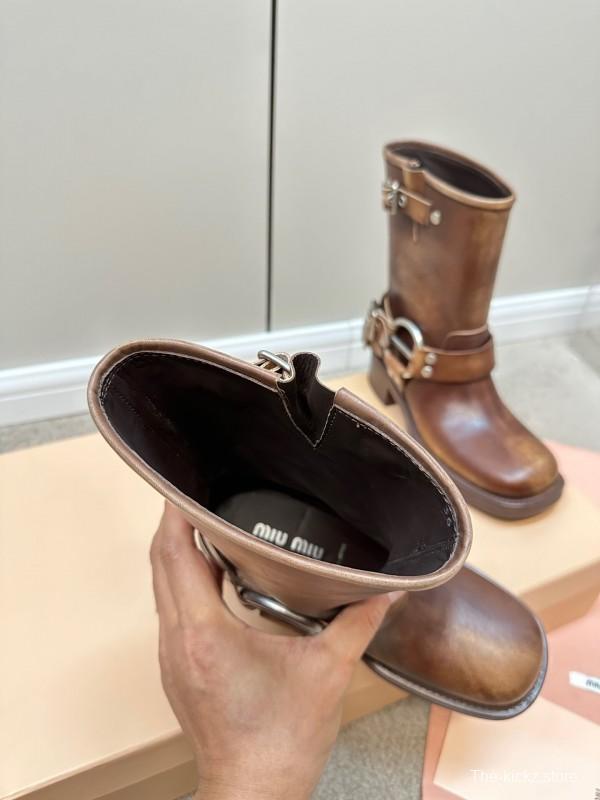 Miu Miu Fall/Winter 2025 Limited Edition Punk Style Martin Boots - LY00500