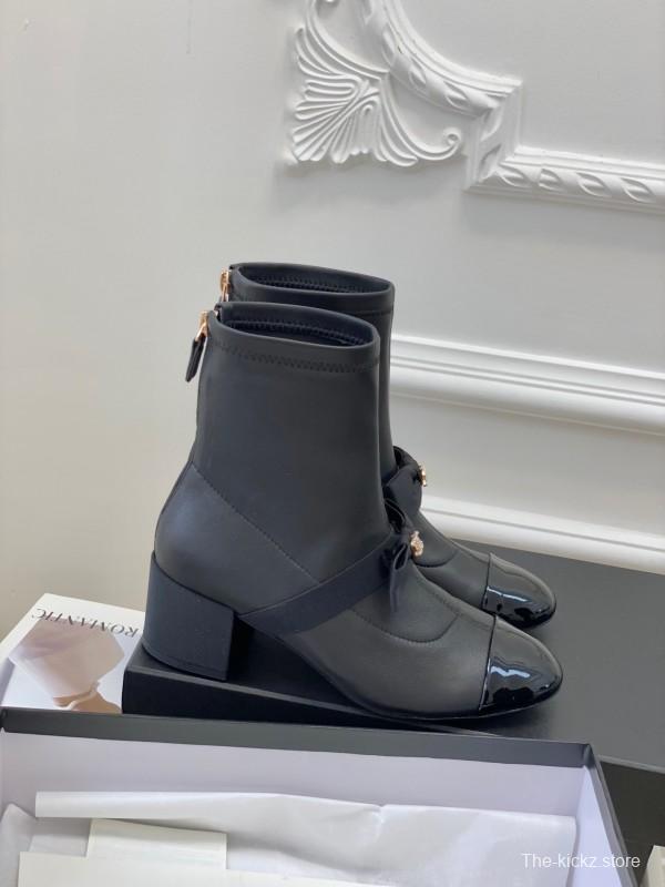 Chanel 2025/SS Autumn Winter Bow Mary Jane Ankle Boots - LY00320