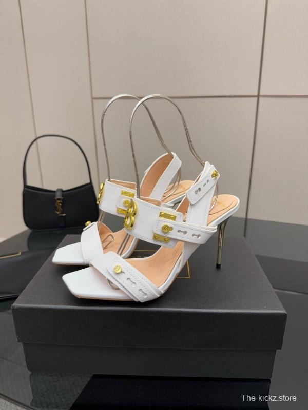 Balmain 2025/SS Metal Heel High Heel Sandals - KFY00320
