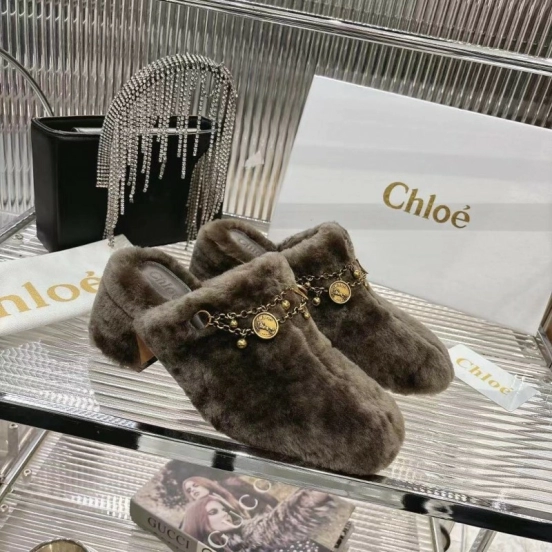Chloe 2025/SS Genuine Fur Slides - LY00320