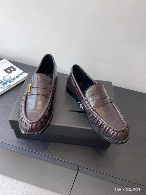 Saint Laurent Classic Loafer Leather Shoes - KFY00350