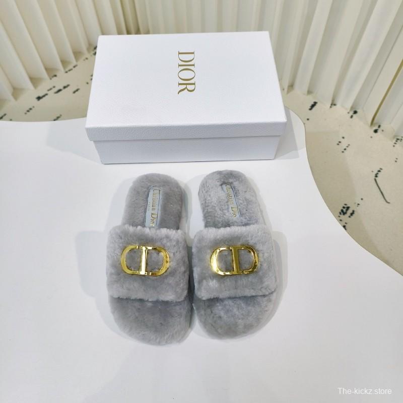 Dior Metal Buckle Wool Slippers Series - LY00280