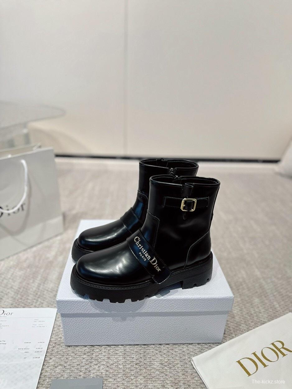 DIOR CHRONO Ankle Boots with CD Logo and Exclusive Zipper - LY00340