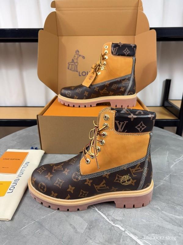 Timberland x LV Monogram Ankle Boots Waterproof Suede Leather - LY00380