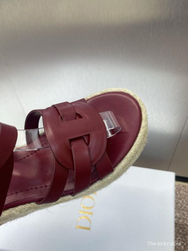 Dior D-Club Jelly Color Hollow Layered Cross Strap Platform High Heel Women Shoes - KFY00290