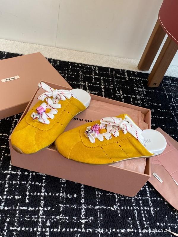 MiuMiu Slip-On Lazy Shoes Deacon Casual Half-Drag - KFY00295