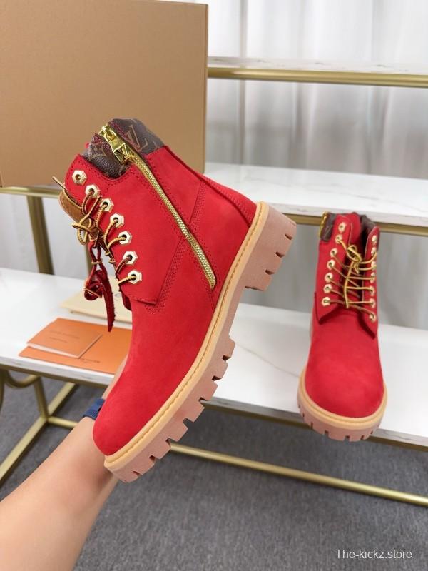 Timberland x LV Monogram Ankle Boots Waterproof Suede - LY00380