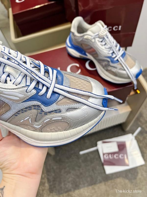 Gucci 2025/SS 2.0 Sneakers with Retro-Futuristic Design and Reflective Stripes - LY00460